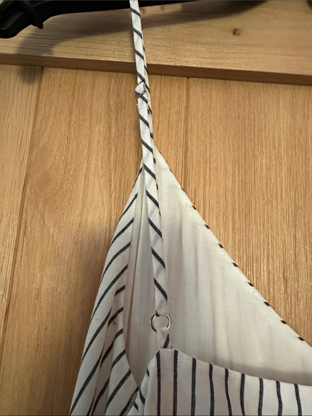 Jenni Kayne Cove Dress Size Small White Navy Stripe Cotton Maxi Dress Pockets - Picture 10 of 12